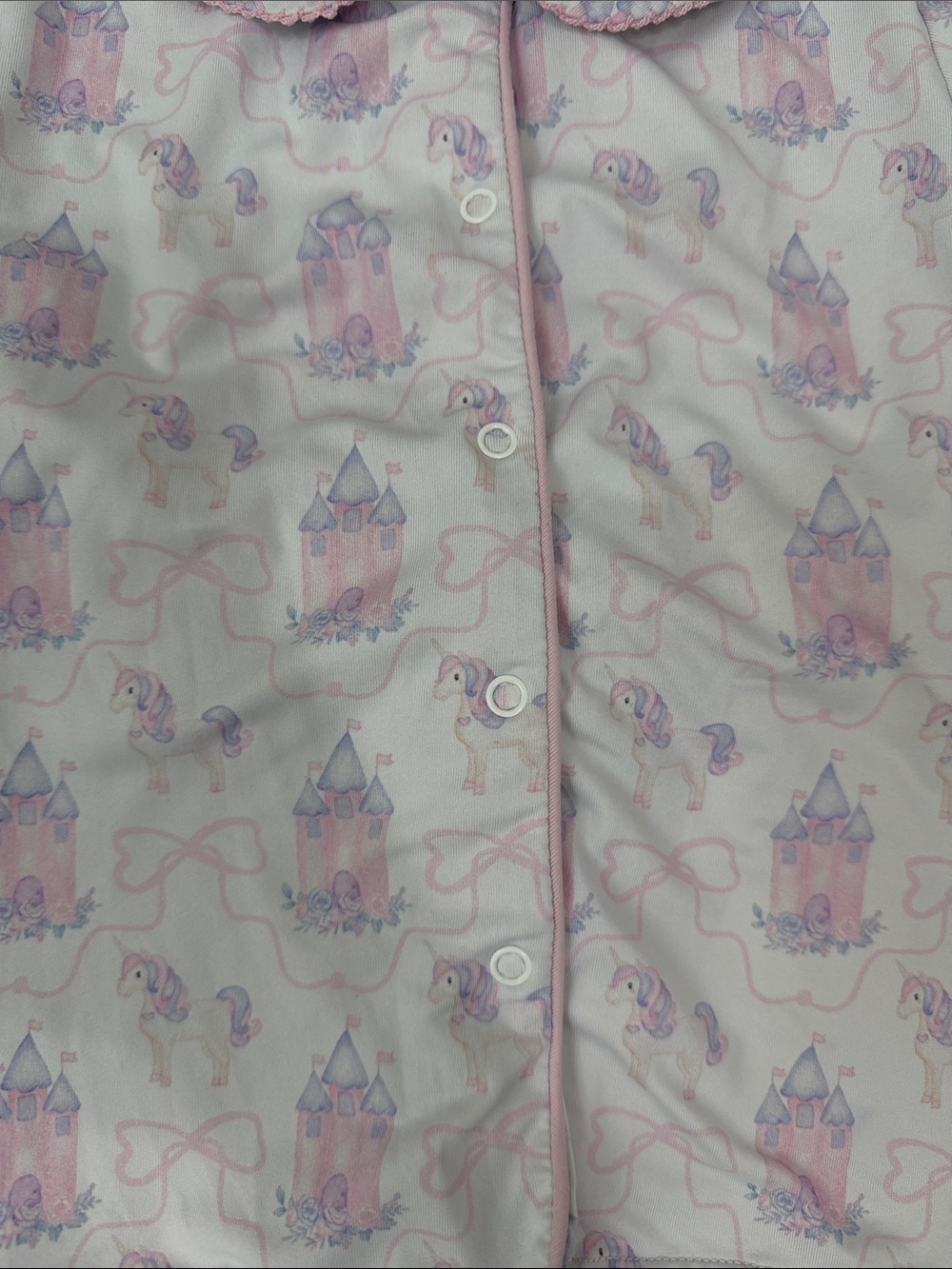 Cecil & Lou Girls 4T Princess Castle Pony Peter Pan Collar Pajama Set - Picture 3 of 9